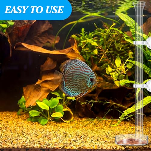 Image of CHENGU 3 Pieces Shrimp Feeding Tube and Dish Set, 14 Inch Glass Shrimp Feeder Tube and 2 Aquarium Dish Bowl Fish Tank Feeding Supplies for Fish Tank Aquarium