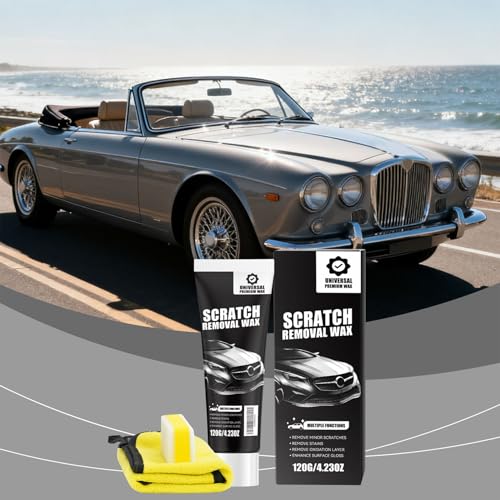 Cera Removedora de Rayones para Autos 120ml con Esponja y Paño miniatura 2