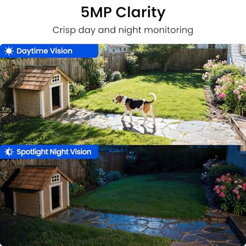 Image of REOLINK 360 PT Solar Security Cameras Wireless Outdoor System 4 Pack | 5MP Auto-Tracking, Smart AI Detection, Up to 1TB Local Storage, 2.4 /5GHz Dual-Band WiFi, Home Hub Mini with 4X Argus PT + SP