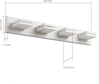 Vista 4 de SineRise - Lámpara LED para tocador de baño - Moderna lámpara regulable de acrílico con acabado blanco mate para iluminación de pared sobre