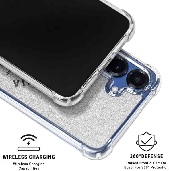 Skinit Clear Phone Case Compatible with Galaxy S25 - Officially Licensed NHL Philadelphia Flyers Black Text Design