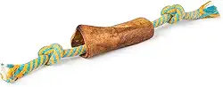 Corda Cabo de Guerra com osso defumado Puretoy para cães de raças médias
