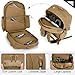 GOBUROS Tactical Pistol Backpack for 4 Handguns and 12 Mags, Gun Range Backpack with TSA Lock and Padded Shoulder Straps, Khaki