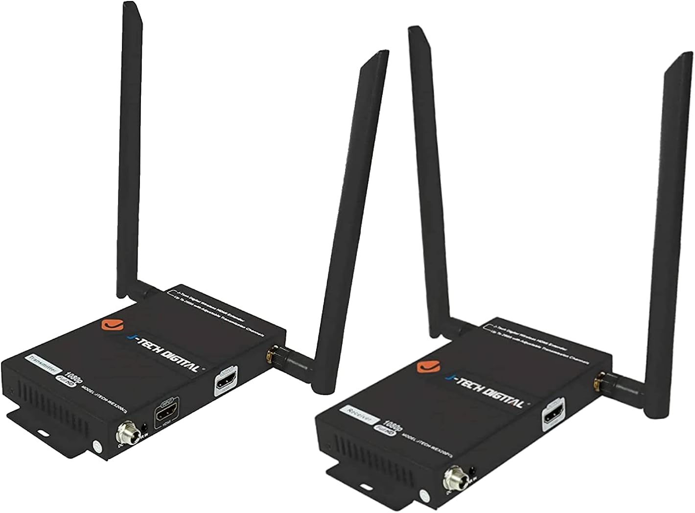Wireless HDMI Extender 1X2 up to 200ft 1080P with HDMI Loop Output IR Passthrough (1TX + 1RX)