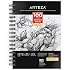 ARTEZA Spiral Sketch Book, 5.5x8.5 Inches 100 Sheets, 68 lb Acid-Free Drawing Pad for Adults, Teens, Students for Sketching, Doodling & Illustration