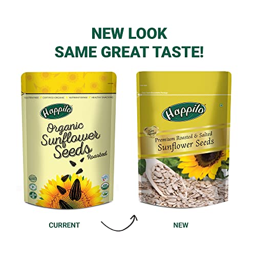 Image of Happilo Premium Roasted & Salted Sunflower seeds (No shells) 250g (Pack of 4), (8906081123466 Grocery)
