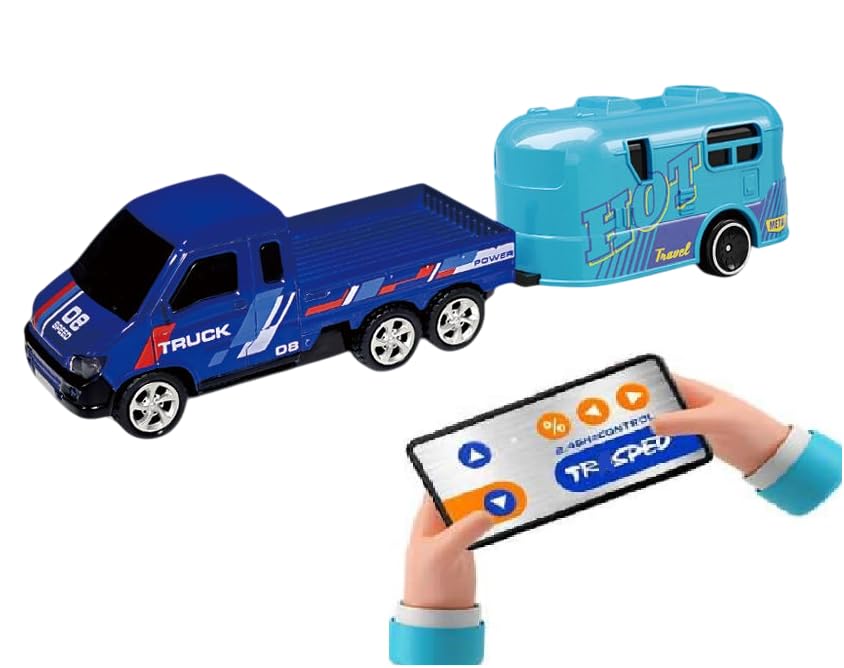 Image of Bestie toys Remote Control Small Car, 1:64 Scale Off-Road RC Car, USB Rechargeable 2.4GHZ Three Speed Indoor Alloy Vehicle for Kids (Power Truck)