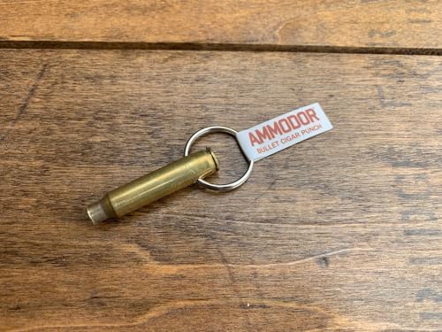 Ammodor Handmade 5.56 MM / 2.23 REM Bullet Cigar Punch Cutter with Keyring