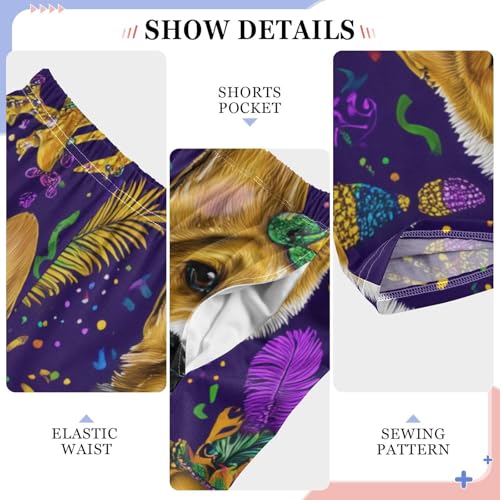 Corgi Dog Jester Hat Boys Long Pants Soft Trousers Elastic Waist Kids Lounge Bottoms with Pockets S-XL4