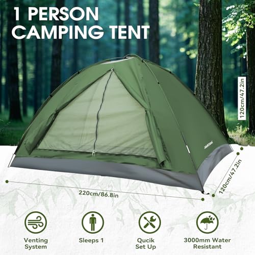 Carpa de camping para 1 persona impermeable PU 3000mm miniatura 2