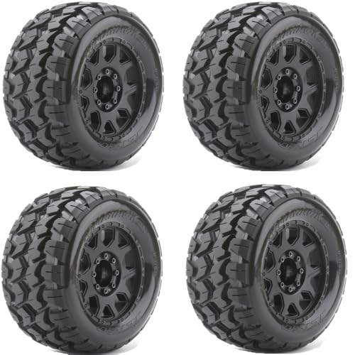 Powerhobby 1/8 MT 3.8 Belted Mounted Tires 17MM (4) FITS : Traxxas Sledge/E-Revo/Arrma Kraton/Outcast/Talion/Notrouious (Tomahawk)