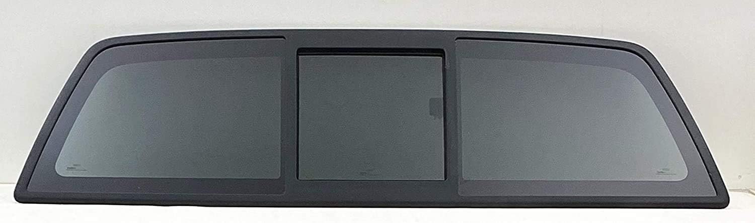 NAGD OEM w/Logo Sliding Back Glass Back Slider Window Compatible with Ford F150 Pickup 2004-2014 Models