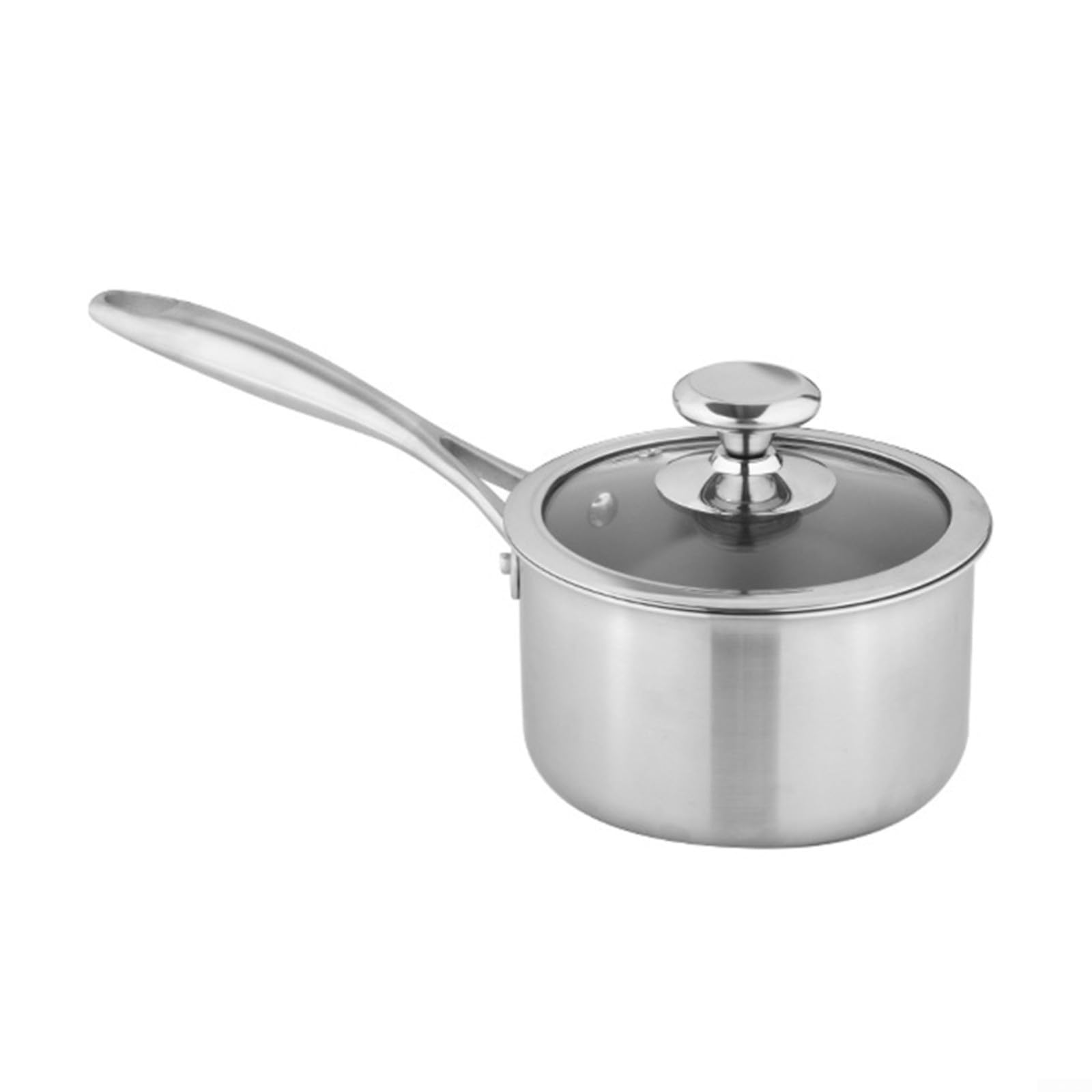 Pot à lait en titane pur 18 cm : non enduit, antirouille et léger pour une cuisine saine, idéal pour mijoter et faire bouillir dans les cuisines modernes