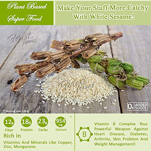 Image of Forest Found White Sesame Seeds - 500g | Unpolished Safed Til for Cooking & Laddu | High Calcium & Protein Superfood | Nutrient-Rich Seeds for Keto, Baking & Skin Health | Fresh Winter Special Til