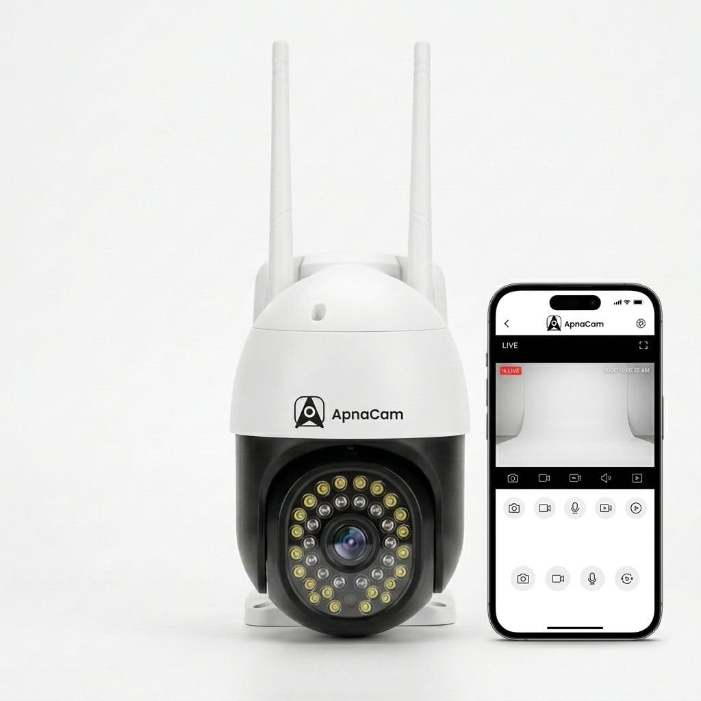 ApnaCam 8MP FHD Supreme WiFi PTZ 36IR Extra Color Night Vision IP66 Waterproof CCTV-image-29