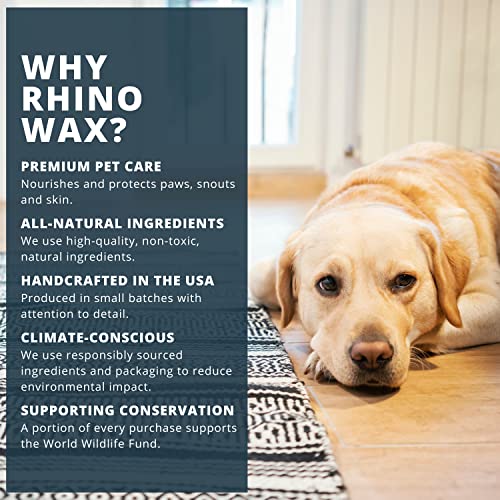 Rhino Wax - Dog Nose Balm - Natural Dog Snout Soother And Nose Treatment Formula For Quick Relief Of Dry Chapped Dog Nose, Compost Friendly 2 Oz Eco-Tubes (No Plastic) - 2 Pack + Microfiber Towel #TOP7