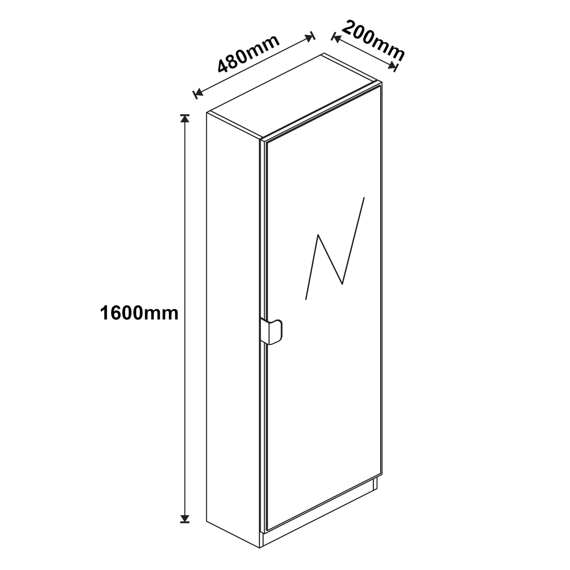[en.casa] Zapatero Meura Organizador de Calzados con 5 Bolsillos para 10 Pares Puerta con Espejo Aglomerado y Efecto Lana 160 x 48 x 20 cm - Blanco