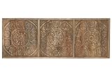 Cabecero de Cama para 135-140-150 cm de Madera con un 3 Mandalas Marron 162x5x60,5 cm