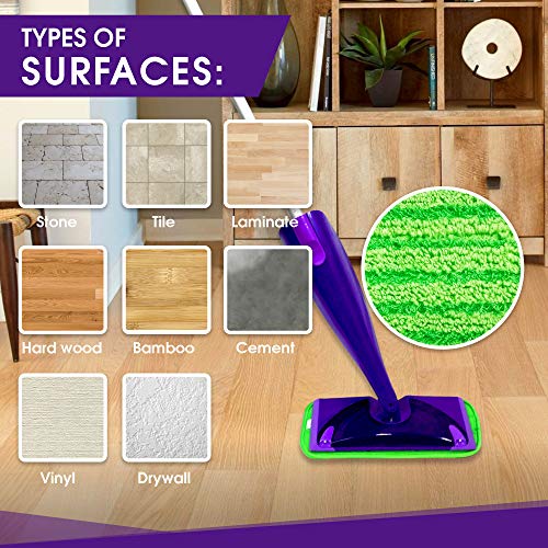 Turbo Mops Reusable Floor Mop Pads - Pack of 2, Machine Washable, 12-inch Microfiber Mop Refills - Compatible with… - Image 6