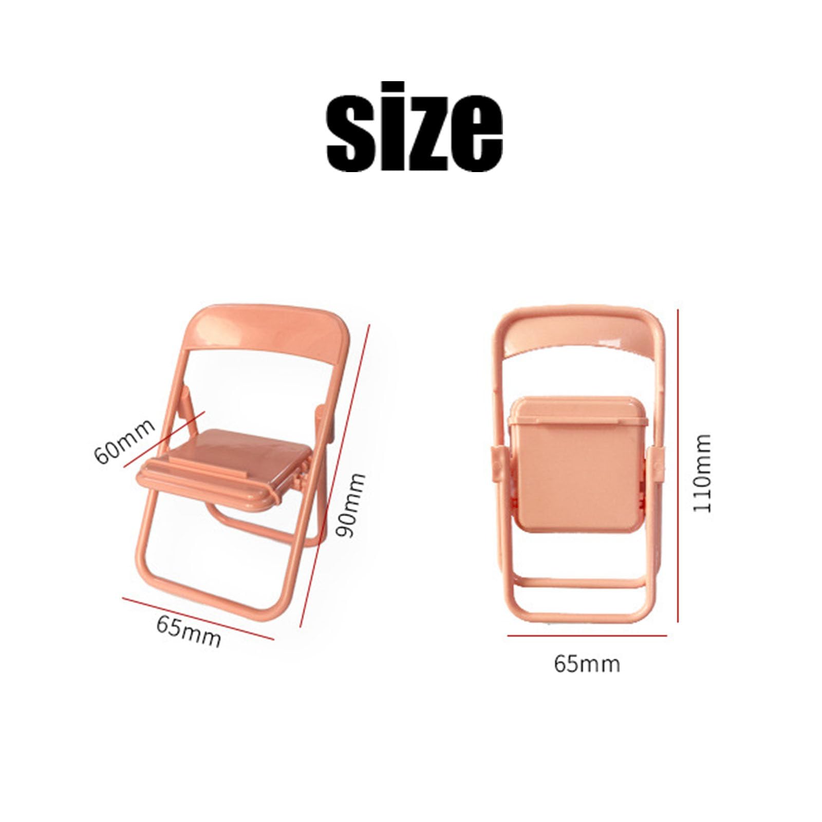 Pack De 10 Sillas Plegables Miniatura Para Casa De Muñecas | ABS 12.5x6.5x5.4 Cm | Soporte Para Móvil O Manualidades