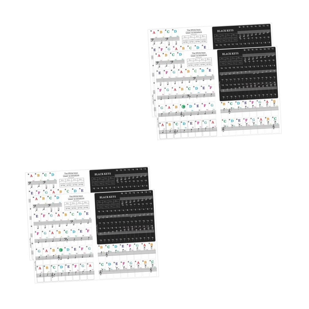 UPKOCH 10 Set Adesivi Per Tastiera Adesivi Rimovibili Per Tastiere Pianoforte Per Principianti Per Note Musicali Per Per Note Musicali Per a