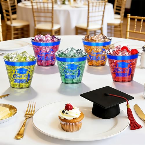 Image of 50 Pack 9 oz Graduation Cups,2026 Blue and Black Graduation Plastic Cups,Blue and Black Disposable Congrats Grad Party Cups for Class of 2026 Decorations School Party Favors Supplies