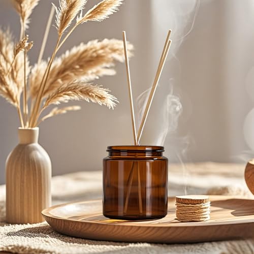 4 oz Amber Glass Jars with Lids,24 Pack 4oz Small Glass Jars with Lids & Inner Liners,4 Ounce Lotion Jar for Cosmetics Container,Cream Lotion,Body Scrub3