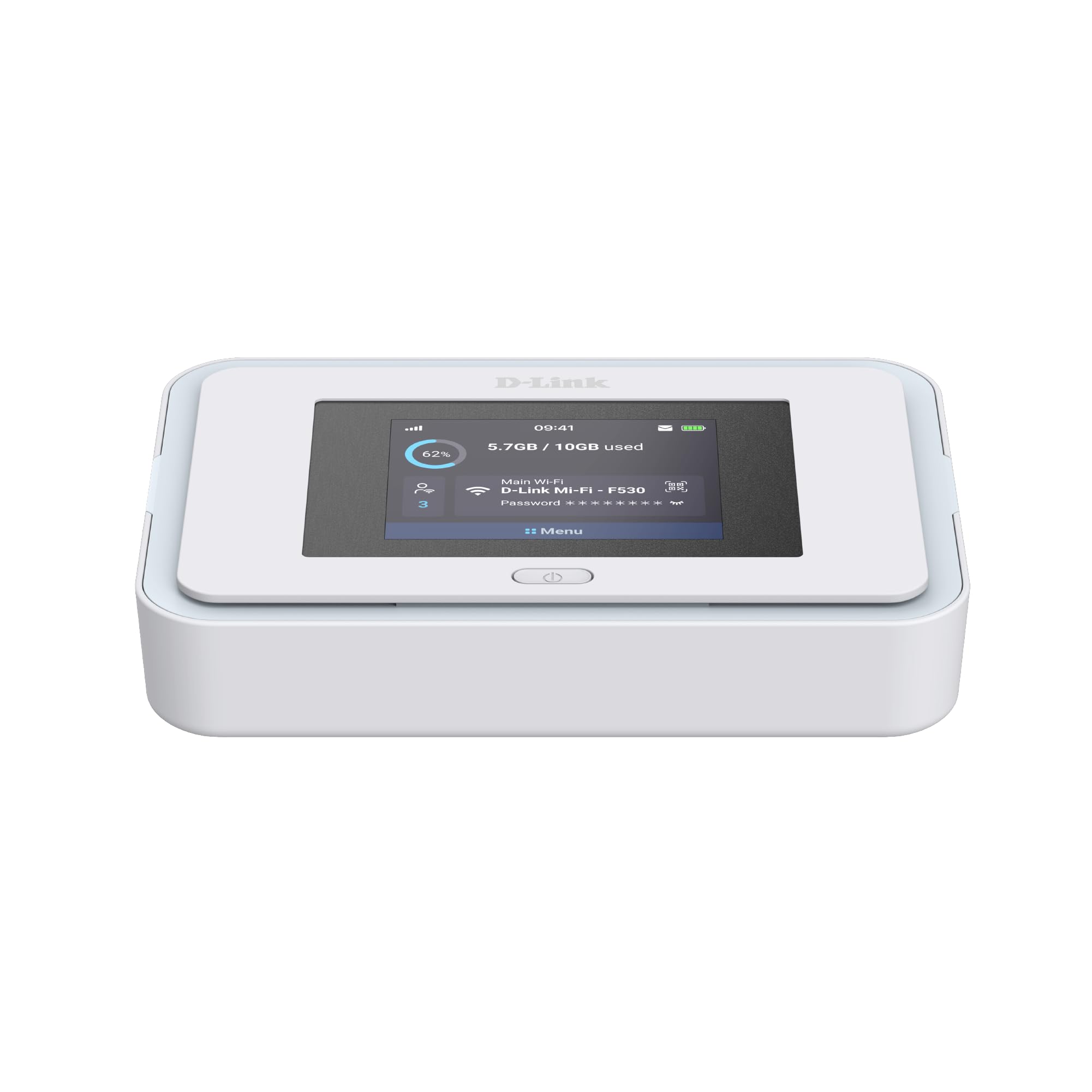 D-Link F530 Hotspot Móvil 5G NR AX3000 Wi-Fi 6, Router 5G Portátil hasta 7,01 Gbps, Pantalla Táctil 2,4", 32 Dispositivos, Batería 5260 mAh, USB-C PD, microSD, Ranura SIM