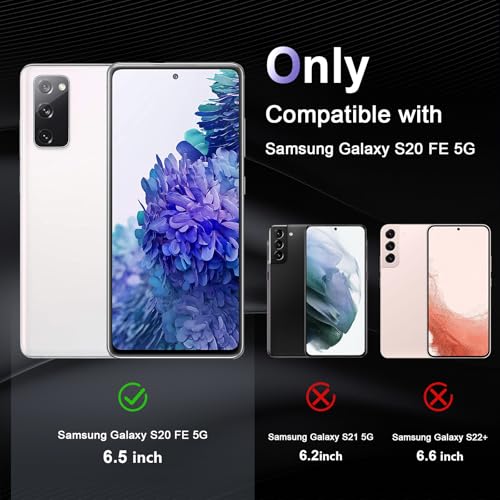 Image of Case for Samsung Galaxy S20 FE, Military Grade Drop Protection Phone Case, Yellowing Resistant, Anti-Scratch Hard PC Back, Shockproof Hard Ultra-Thin Protective Cover, Clear