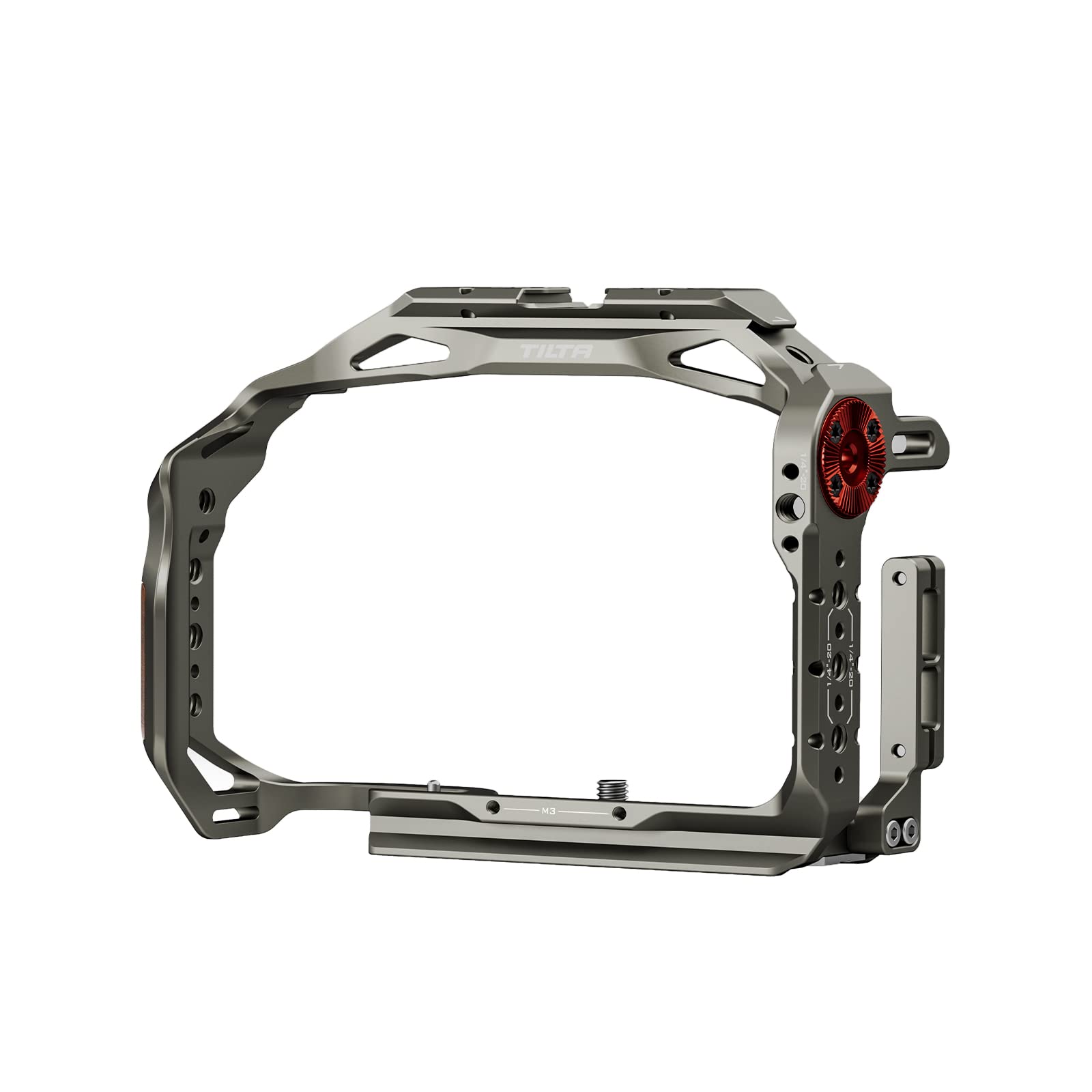 TILTA Full Camera Cage for Canon R6 Mark II with ARRI Rosette, NATO Rail, Cold Shoe and 1/4?-20 Threads with Locating Pins, Camera Protect Rig - Grey TA-T45-FCC-TG