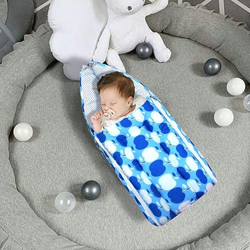 Image of VParents Baby Bedding Set and Sleeping Bag Combo Cotton, Cheeky Cheeky (Blue) 110117