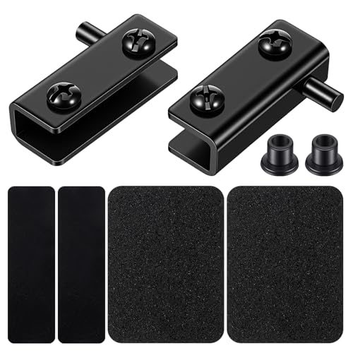 Glass Door Pivot Hinge, Glass Door Hinges, Pivot Hinge Clamp Hingess Replacement Kit, Adjustable 1 Pair Pivots Hinges Clip for 3-5mm Glasst Cabinet Hingess-Clamp for Cabinet Doors Replacement