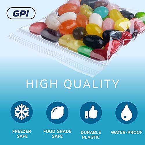 3 X 3 Inches, 2Mil Clear Reclosable Zip Bags, Case Of 1,000 Gpi Brand #TOP2