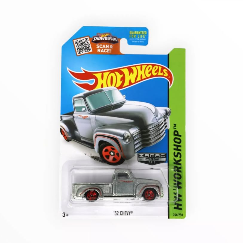 Hot Wheels Chevrolet ミニカー シルバー Amazon.com: Hot Wheels Zamac '52 Chevy, 1:64 Scale Diecast, Silver