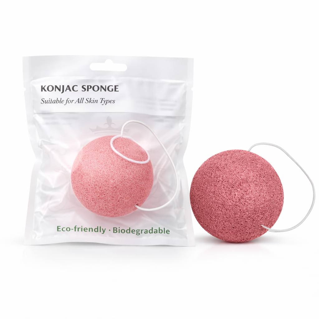 Face Cleaning Sponge for Daily Use | Gentle Pore Care Cleanser for Sensitive Skin Oil Balance Hydration Support Smooth Skin Feel Refreshing Wash Routine Skincare Essential (Pink)-image-40
