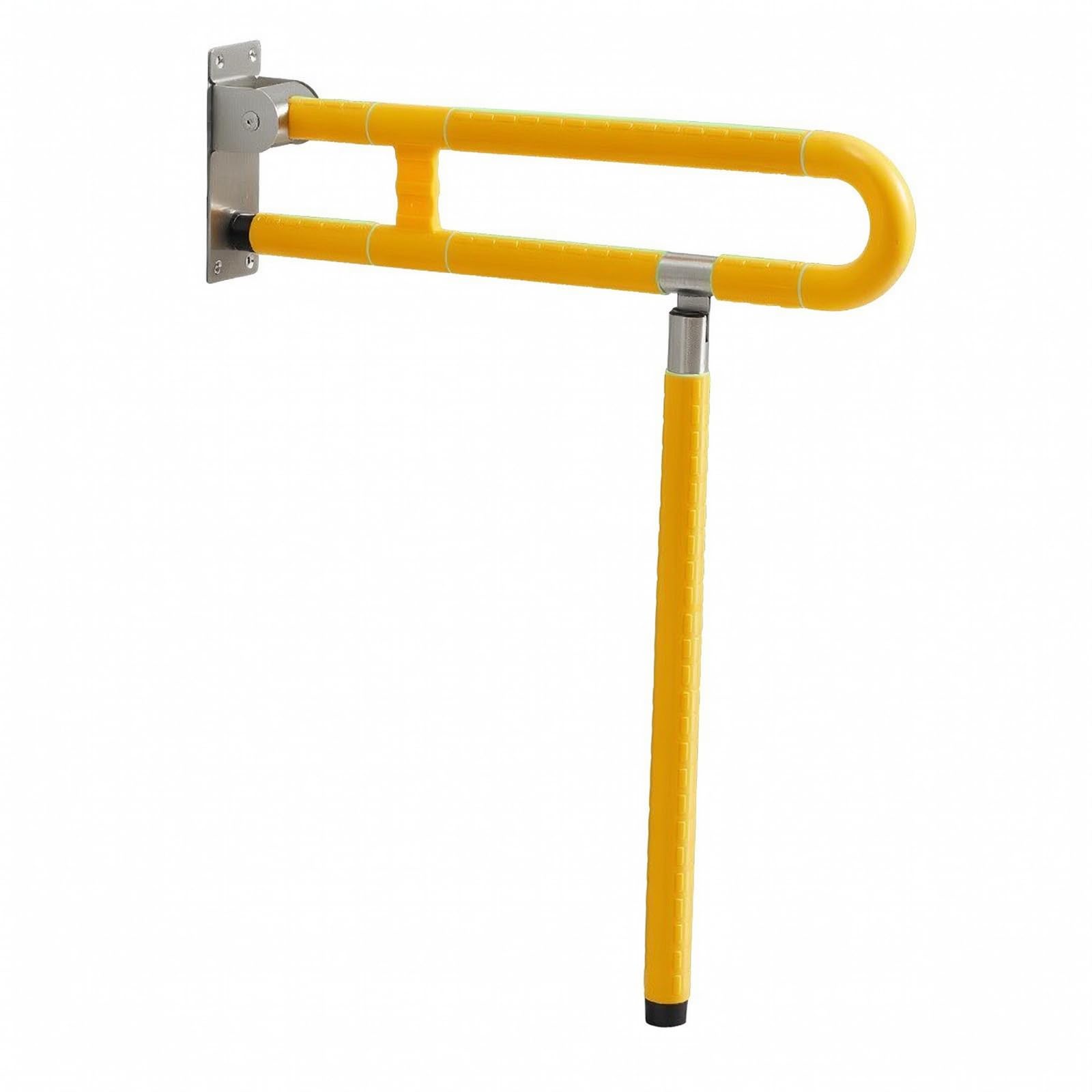 Maniglione Bagno Salvaspazio, Giallo, Giallo, Modello Con Gamba Da 75 Cm