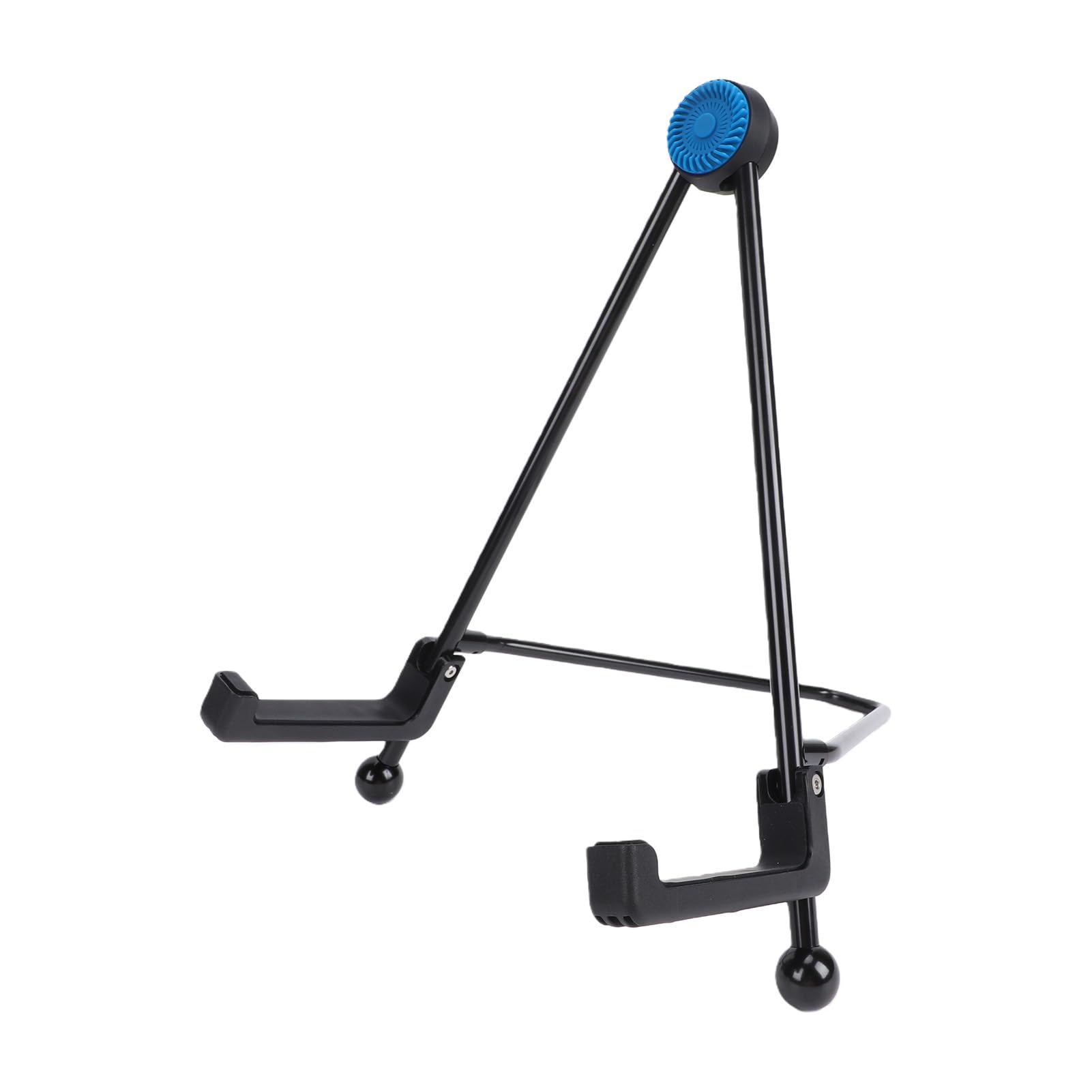 SIXRUN Supporto per Basso per Chitarra Elettrica, Supporto per Chitarra Portatile Pieghevole in Metallo con Cuscinetto in Silicone Antiscivolo, Triangolare, Design Leggero per Prestazioni