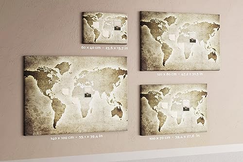 Planche liège horizontal 60x40 tableau mural bureau carte du monde