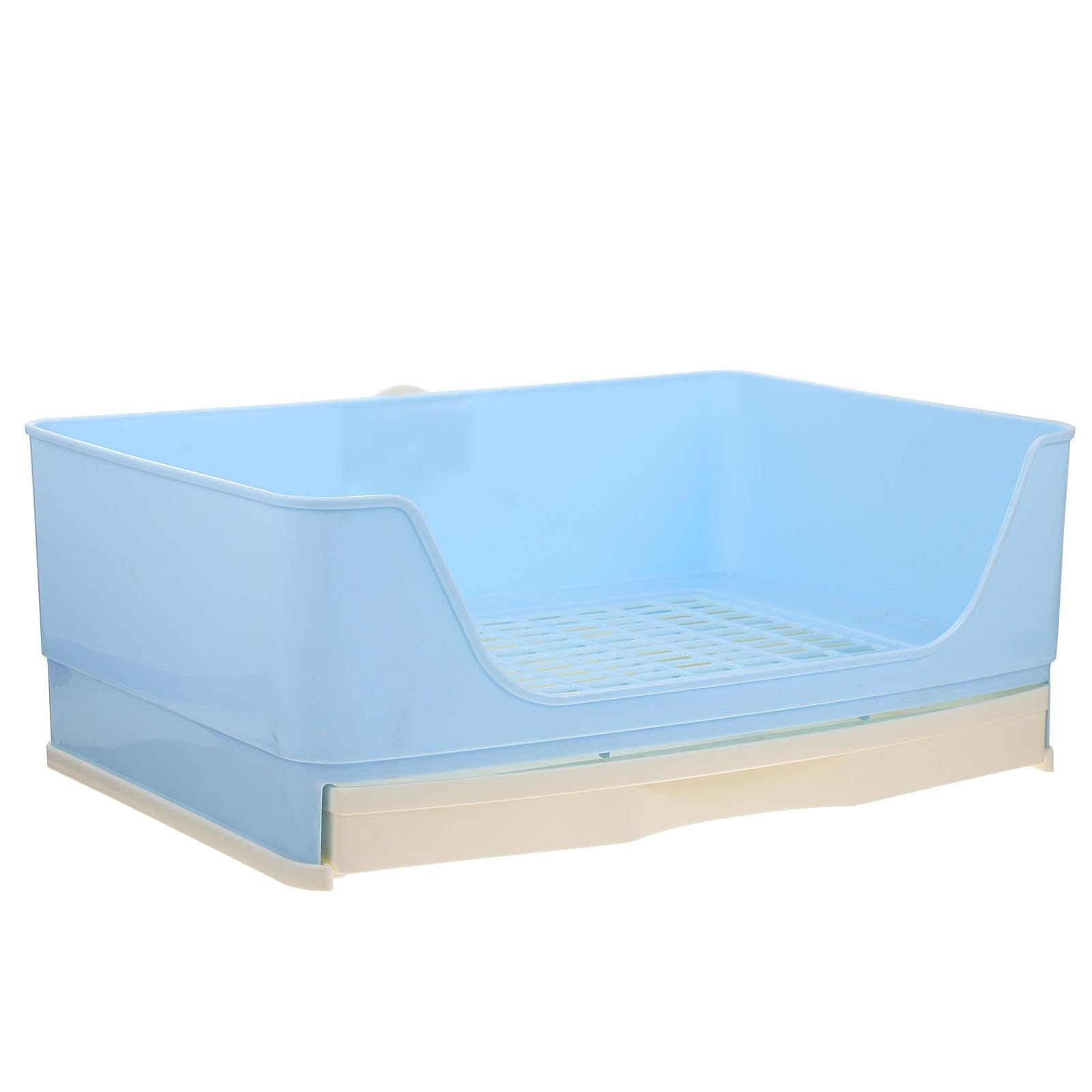 Orinal de Plástico Azul para Conejos Base Filtrante