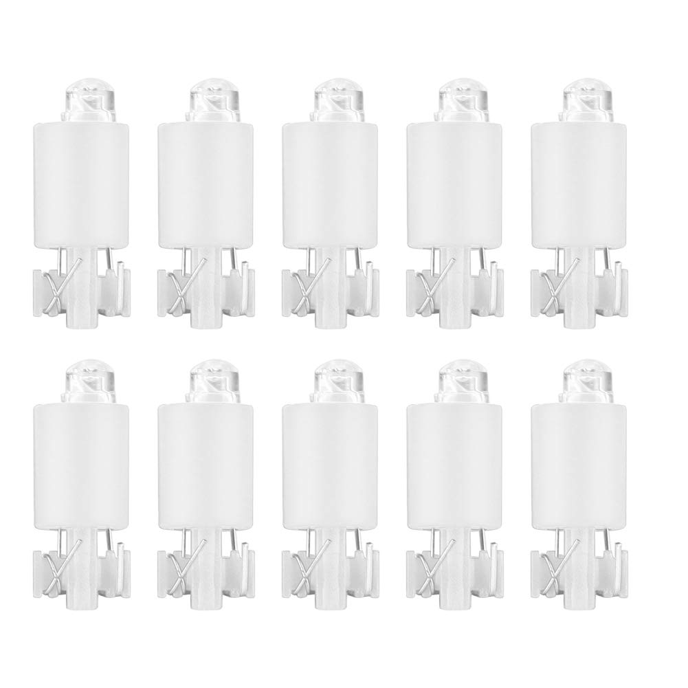 Bouton D'arcade, Accessoires de Bouton de Commutateur de Bouton de Jeu Vidéo D'arcade 10PCS avec la Lumière de LED, Résistance à l'usure Forte, équipée avec la Précision (Blanc)