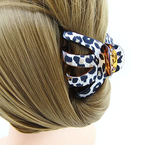 Noble Beautiful Big Large Elegant Temperament Women Ponytail Holder Hair Claw Clip(D104)(Leopard) miniatura 7