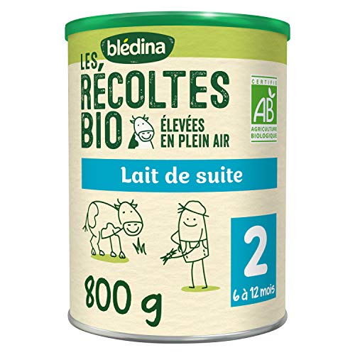 Blédina Les Récoltes Bio lait de suite 2ème âge (6-12 mois) - Lait de suite en poudre, dès les 6 mois et jusqu'aux 12 Mois de Bébé Cover