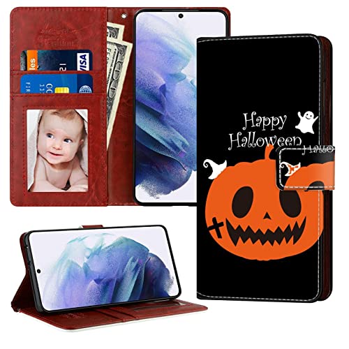Wallet Case for LG Stylo 6, Happy Halloween Cash Bag Wristband with Multiple Card Slots Stand Bracket PU Leather Flip Cover
