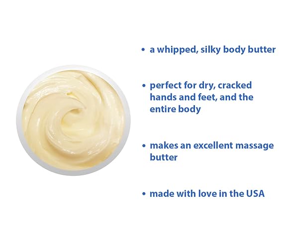 Raya Body Butter Thick Body Moisturizer for Dry, Cracked Hands and Feet, Can Be Used as a Luxurious Massage Cream, Great for All Skin Types