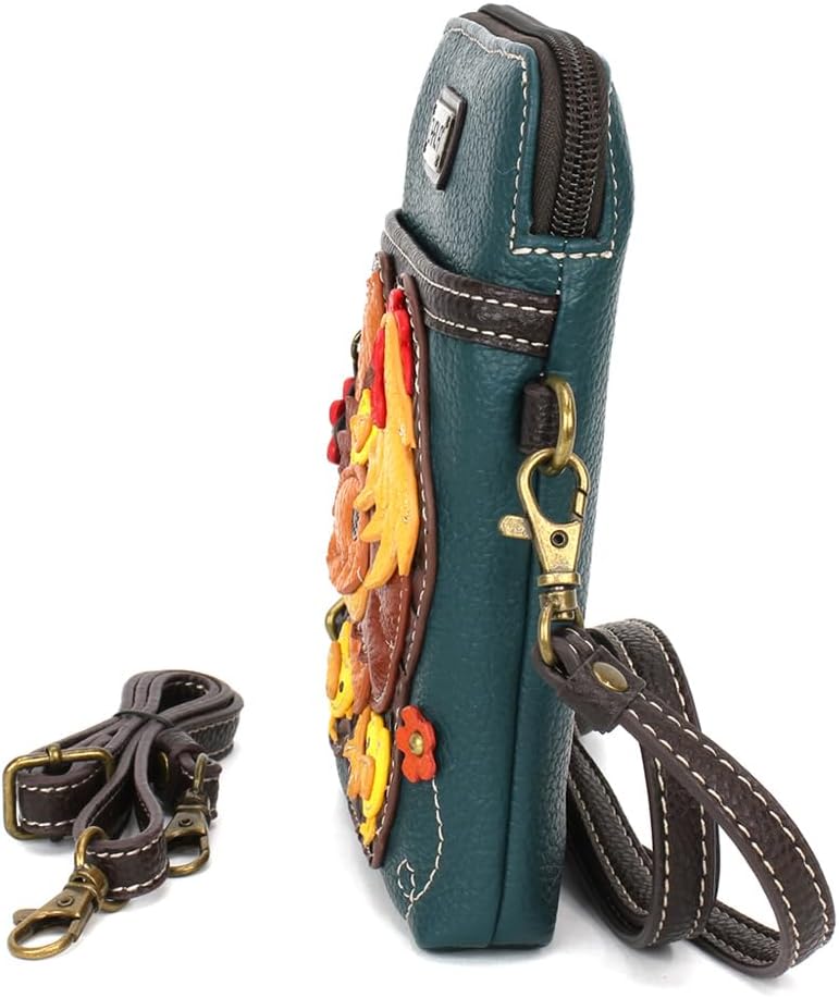 CHALA Farm Animal Collection Cell Phone Crossbody Purse-Women PU Leather/Canvas Multicolor Handbag with Adjustable Strap