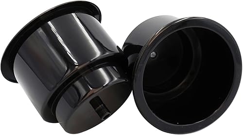 Miniatura 2 de Yuanhe Soporte de bebida de plástico negro con drenaje para barco, coche, vehículo marino, 10 unidades