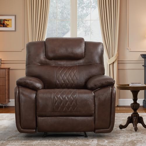 ANJ Genuine Leather Recliner Chair