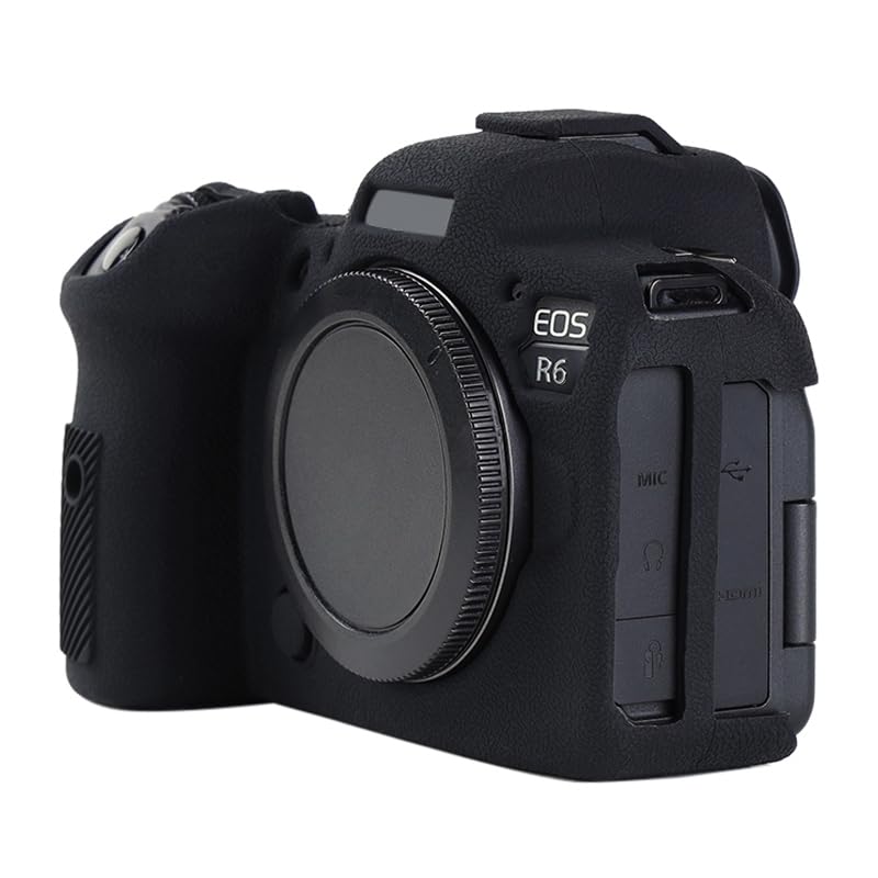 Havilah for Canon EOS R6 Mark II Litchi Texture Soft Silicone Protective Camera Case(Black)-image-5