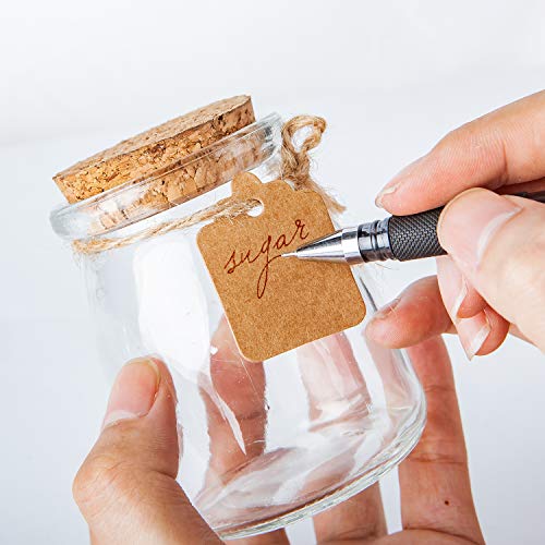 image for Brajttt Mini Yogurt Jars 30 Pack, 7 oz Glass Favor Jars with Cork Lids