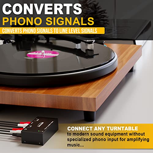 image for Jancane Phono Preamp for Turntable- Mini Electronic Audio Stereo Phono